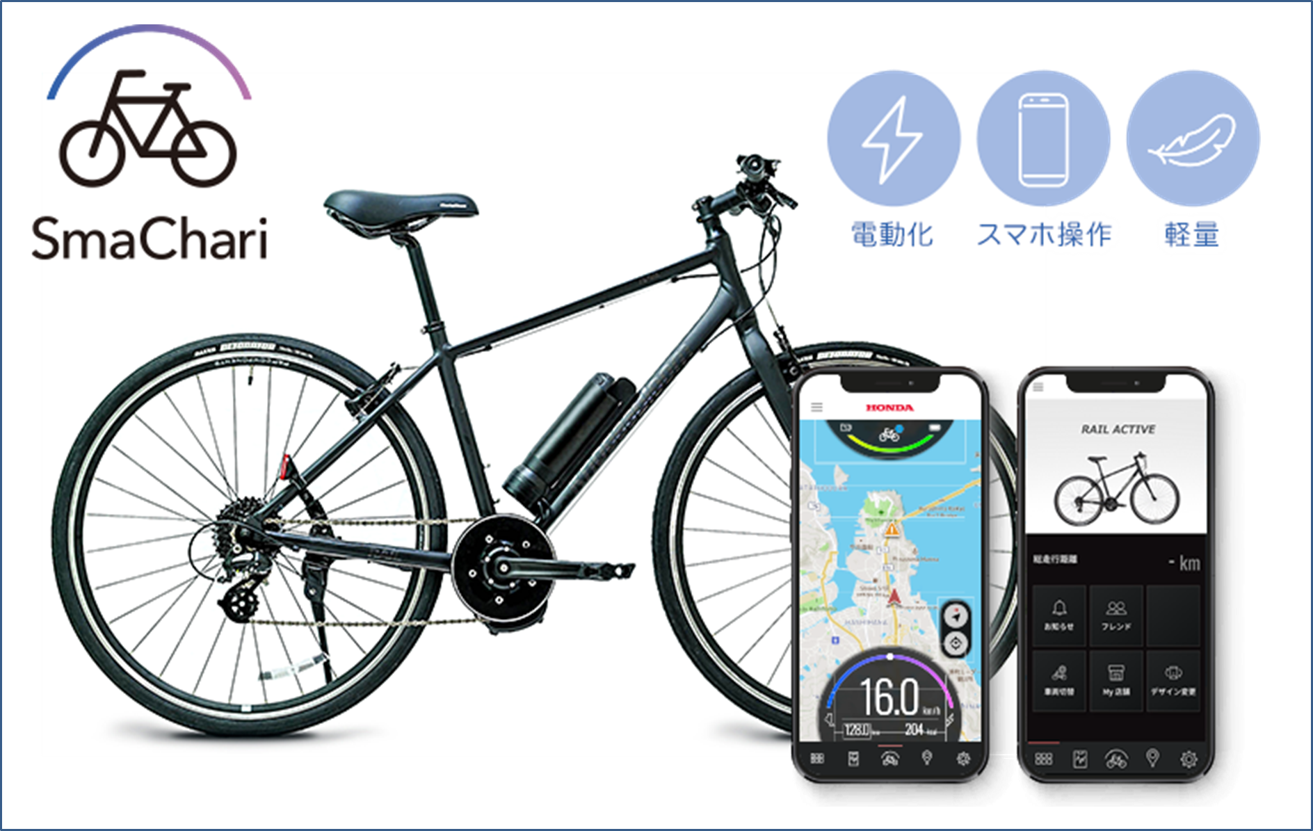 Honda「SmaChari®」システムを搭載した 世界初の電動アシスト自転車 